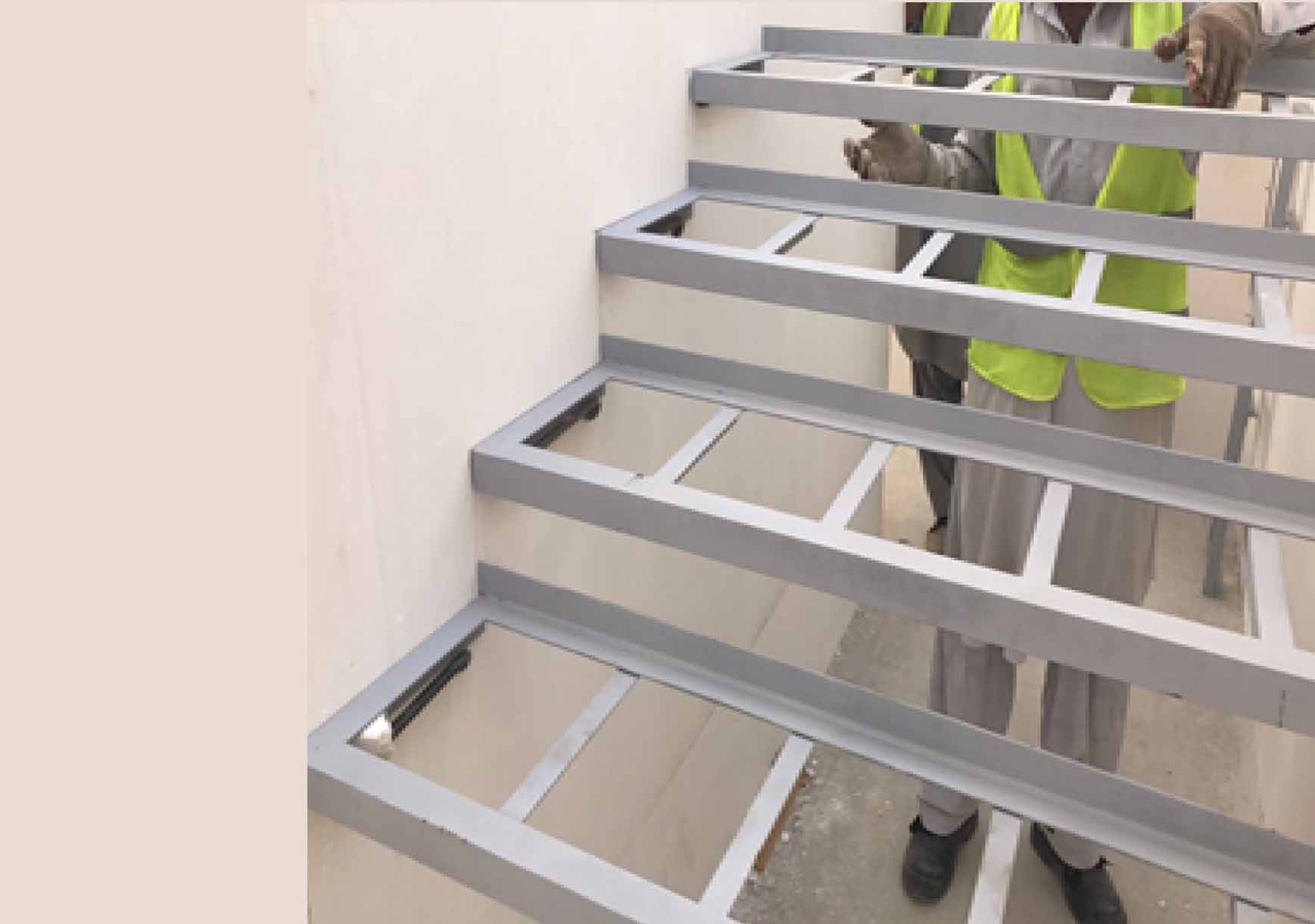 Preparing the staircase
